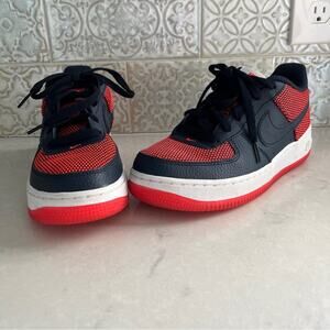 Nike Air Force 1 Premium Bright Crimson Sneakers (GS) 5.5 Youth